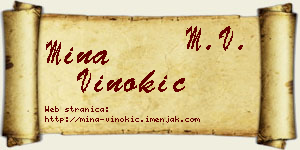 Mina Vinokić vizit kartica